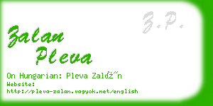 zalan pleva business card